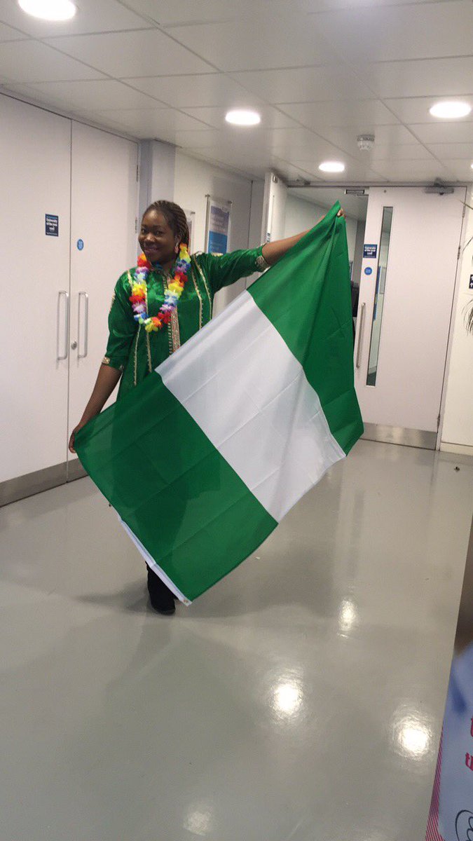 KatiePether1's tweet photo. @Precious_Chelms representing Nigeria today at #GlobalWeek🌎🇳🇬 #ARUGlobal #BeInclusive https://t.co/CZF6F5pS80