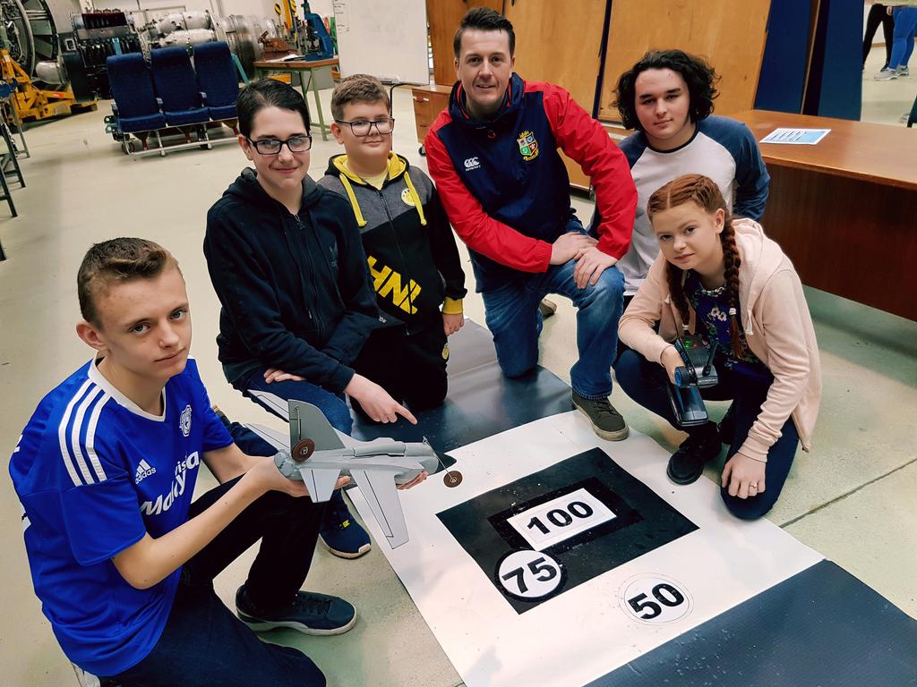 <a href="/easternhighcdf/">Eastern High</a> pupils doing Dog-Tag &amp; Supply Drop activities <a href="/CAVC/">Cardiff and Vale College | Coleg Caerdydd a’r Fro</a> Aero Challenge #NationalScience&amp;EngWeek