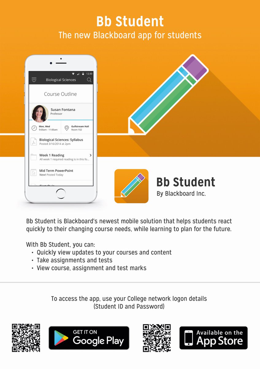 swclrc3's tweet photo. Want a fast &amp; convenient way to check Blackboard on the go? Try the FREE &amp; easy to use Bb Student app!
#BbStudent #EasyLearning #LRC https://t.co/BezW8UjTzn