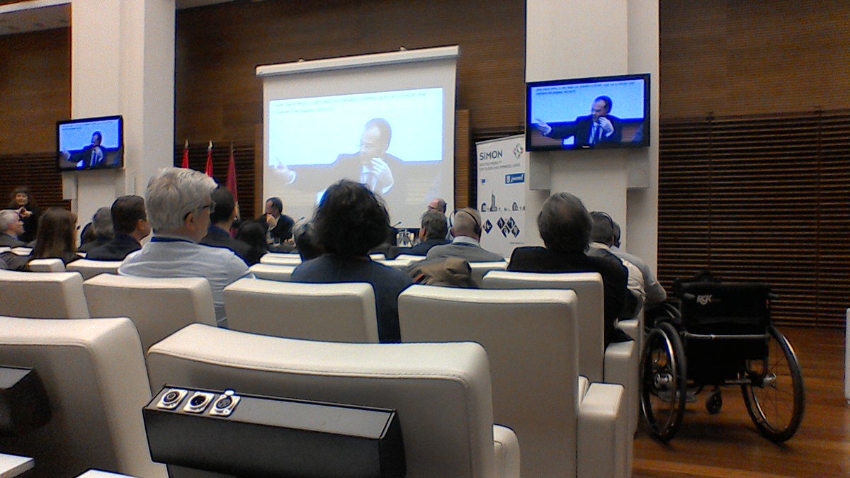 SIMONEUProject's tweet photo. Pedro H. Gouveia from @CamaraLisboa: Portugal commited with the improvent of mobility and parking. #finaleventsimon https://t.co/cy0hLfzoFe