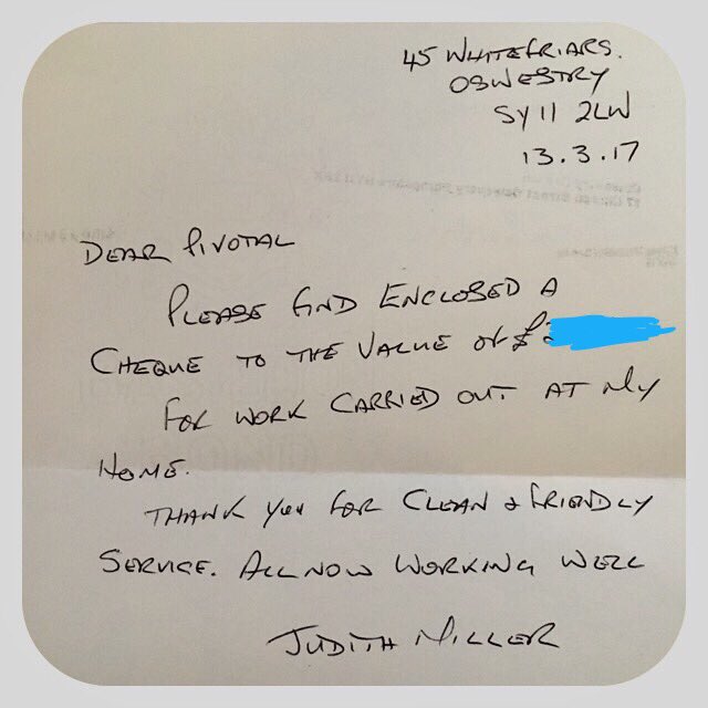 We do love receiving such lovely letters from our wonderful customers. 👏👏👏 #teampiVotal #clean #friendly