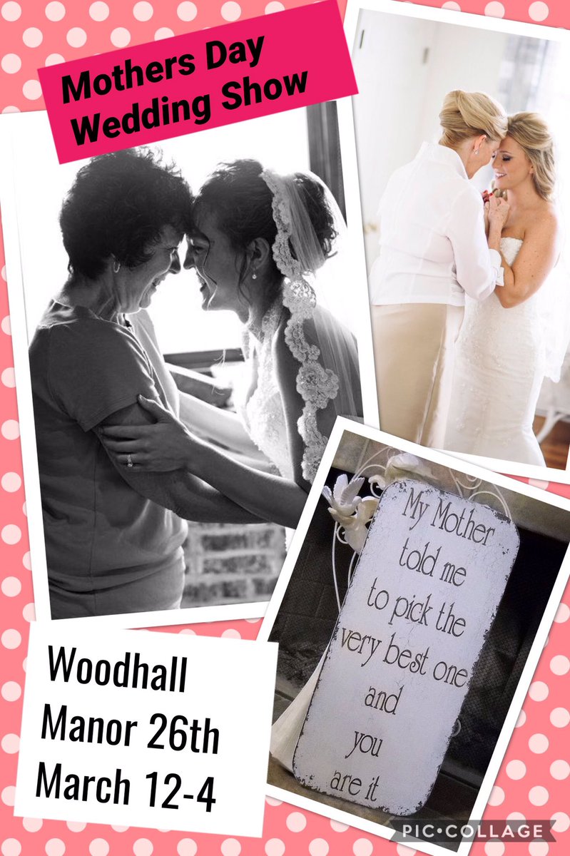 WeddingfairyNR's tweet photo. Woodhall Manor Mothers Day Wedding Show. Sunday 26th March 12-4. Come and enjoy a glass of bubbly with your mum whilst planning your day ❤️ https://t.co/ZJGV2h8AoB