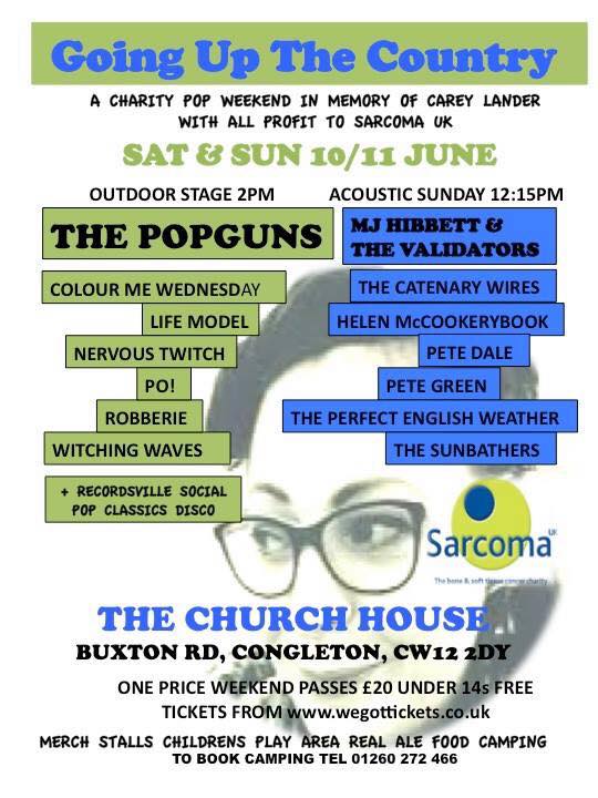 WeAreGUTC's tweet photo. @BBC6MorningShow A weekend of Indiepop DIY in memory of Carey Lander with all profit to Sarcoma UK https://t.co/1CBrz1R8tZ