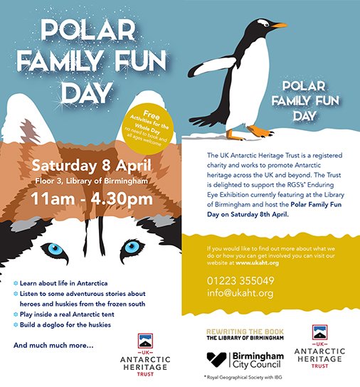 artmattersCymru's tweet photo. #illustrations and #design for UKAHT flyer. Fancy having a go at building a #dogloo !!! #Birmingham #library #Polar #familyfunday https://t.co/4ZMdIayde0