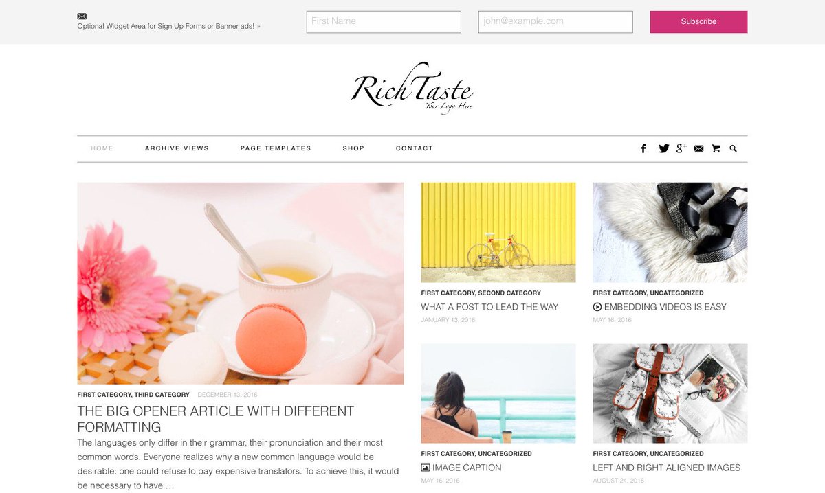 The FREE Rich Taste Magazine WordPress theme is for all you fashion and lifestyle bloggers out there. 

richwp.com/themes/lifesty… 

#wordpress