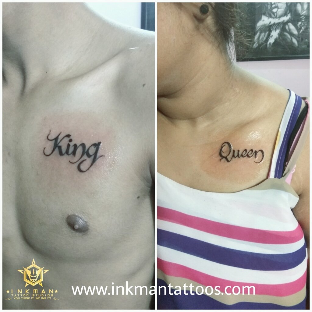 Couple Tattoo #tattoo #tattoos #couplegoals #couplelove #King #queen  #couplephoto #TattooTuesday #Mumbai #thane #navimumbai #tatort #tat #tt, image size:1024x1024
