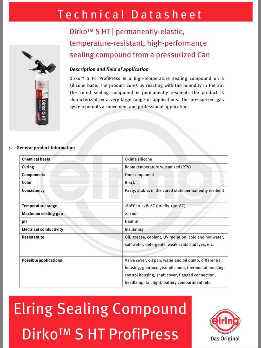 vwenginerecon's tweet photo. Elring Dirko S HT -60oC - +300oC 200ML Black Silicone sealing compound 01254 773250 enquiries@aw-engineering.com #Dirkosht #sealingcompound https://t.co/M9WpZtBnUG