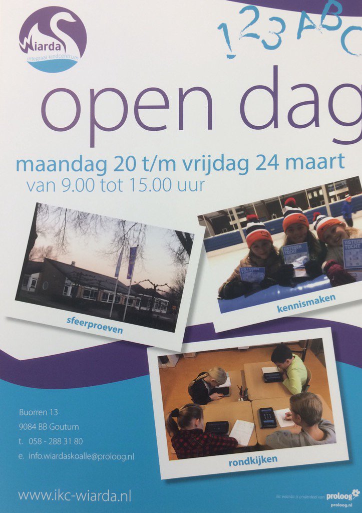 Kom sfeerproeven, rondkijken en kennismaken met ons IKC en ons team tijdens De Week van Openbaar Onderwijs. Welkom!