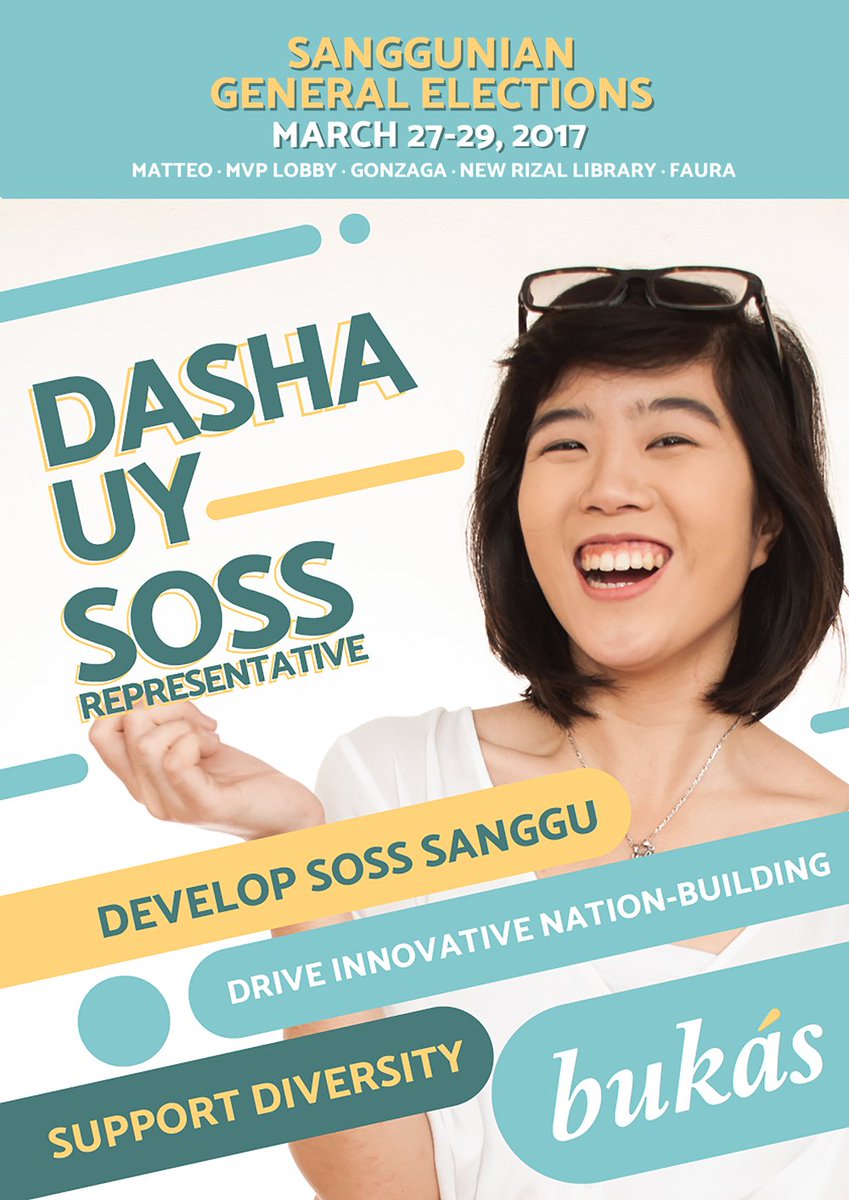 BukasADMU's tweet photo. Development of SOSS Sanggu, innovative nation-building, and diversity.
Vote Dasha Uy for YOUR SOSS Representative! #YakapinAngBukas https://t.co/jMqSqLbt1l