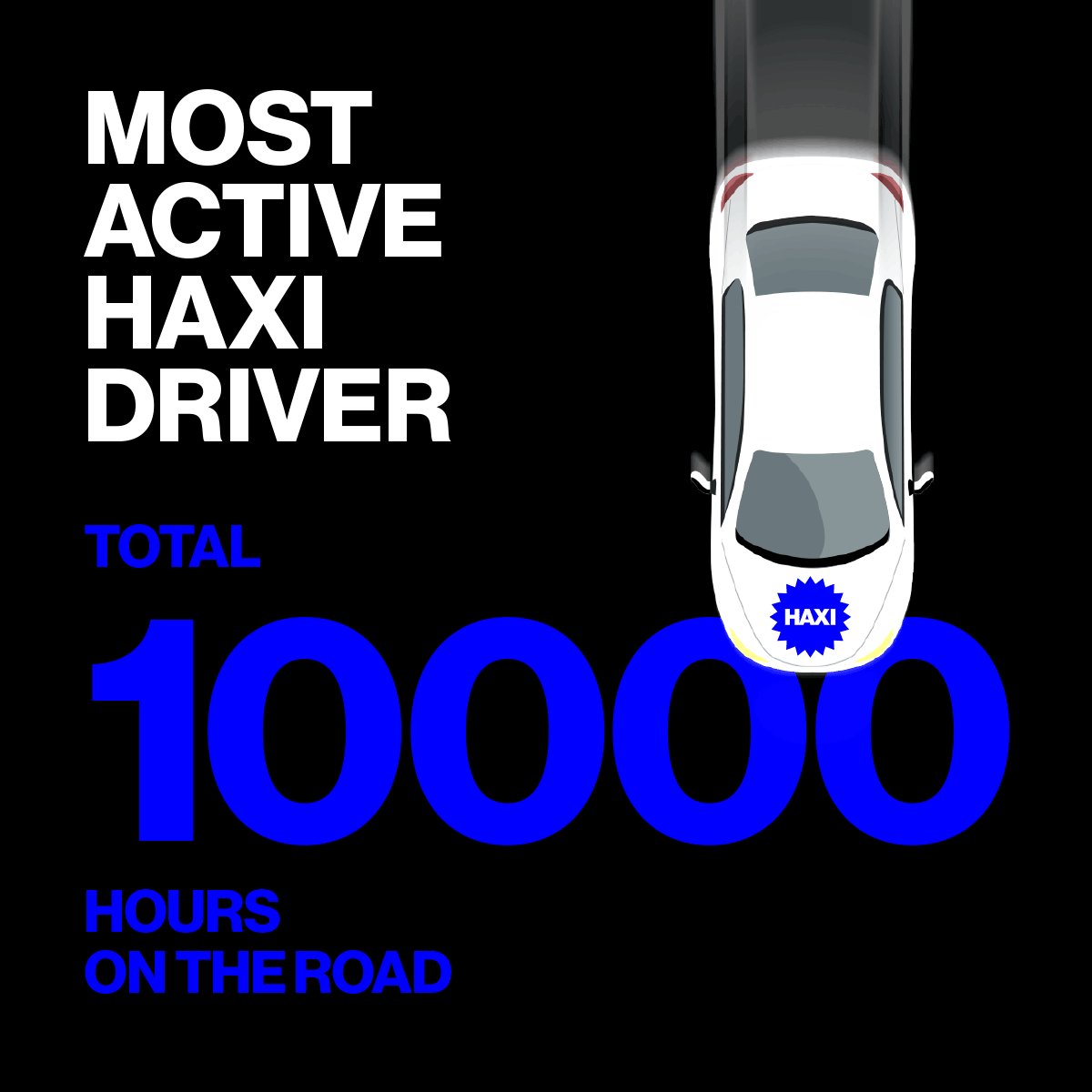 haxi's tweet photo. We've reached another cool milestone: The most active driver on Haxi have spent a total of 10.000 hours on the road. Amazing! ✨🏅✨ https://t.co/5kWuAIKbra