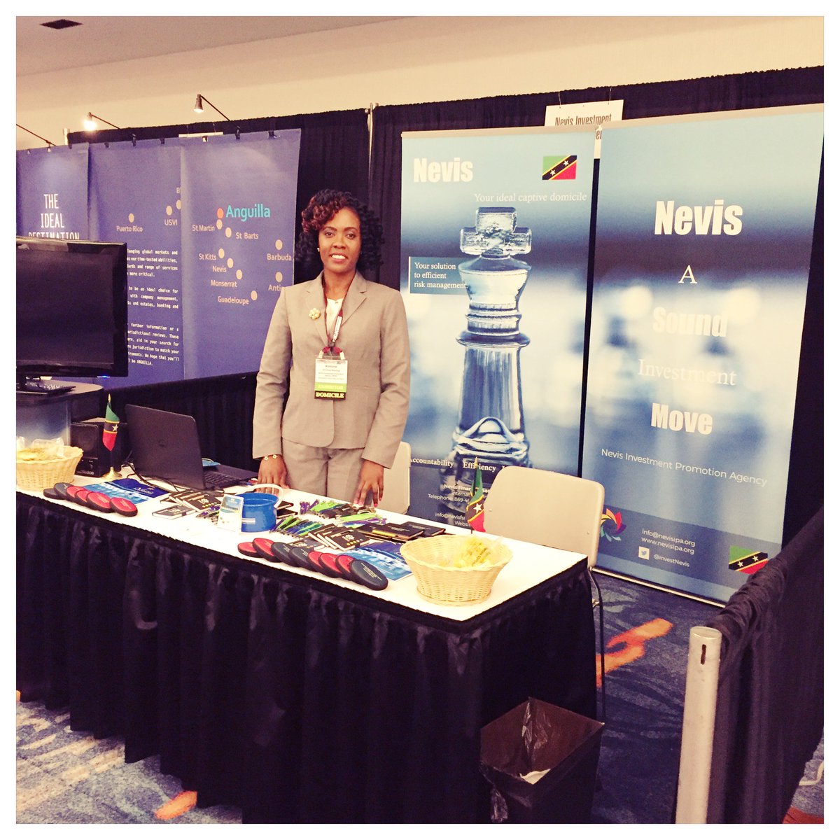 InvestNevis's tweet photo. Visit booth #21 today and you could be the lucky winner of a special prize! #CICA2017- San Deigo, CA. https://t.co/KS1ytBh12Q