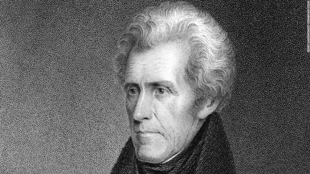 CNNPolitics's tweet photo. President Obama tried to take Andrew Jackson off the $20. Now President Trump is visiting his grave https://t.co/fQDbATfQvF https://t.co/H81YKgSYWj