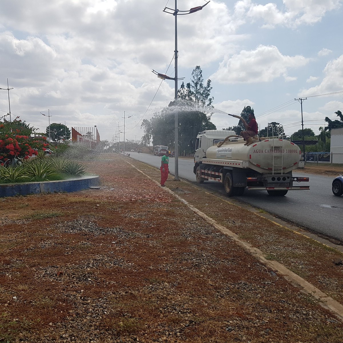 FUNDAIMAGEN1's tweet photo. Hoy como todos los días se hace regado permanente de las plantas que embellecen al Mcpio. Ezequiel Zamora @MargaudPSUV @Amaroelena1 https://t.co/XfdhWKP4zE