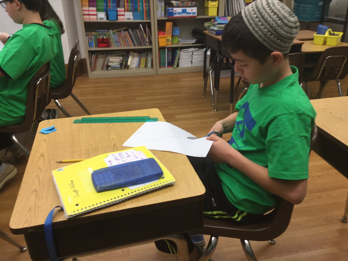 frischmancds's tweet photo. Cutting a rectangle in half to find the formula for the area of a triangle. #cdspgh #area #1/2xbxh https://t.co/eOKcT7VwSs