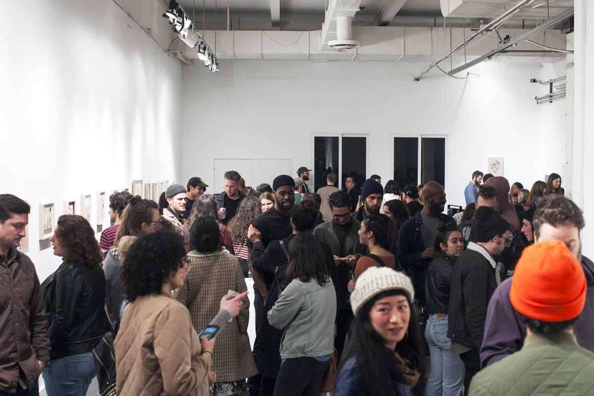 Opening reception of "Nobody, Everybody" by Laura Berger and Sarah Bowser in Downtown Oakland at Athen B. Gallery.

athenbgallery.com/blog/opening/n…