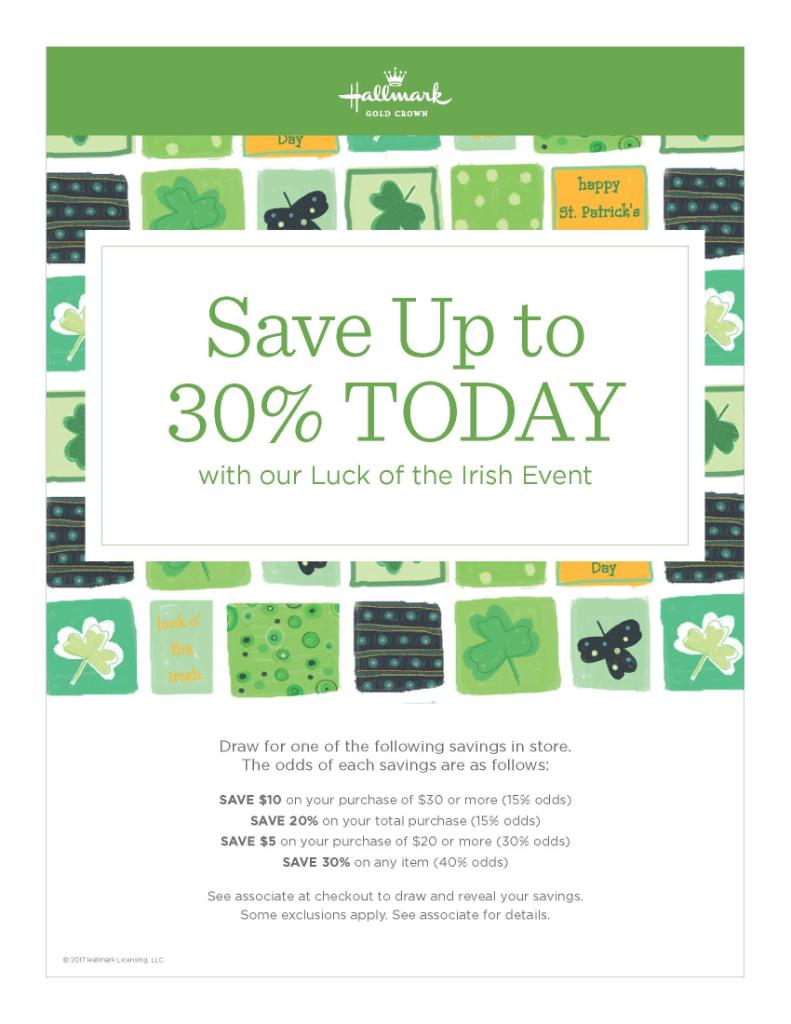 MeadowsMall's tweet photo. Feeling Lucky? Shop and save now through March 19th at Hallmark. https://t.co/LUeZKBOPfX