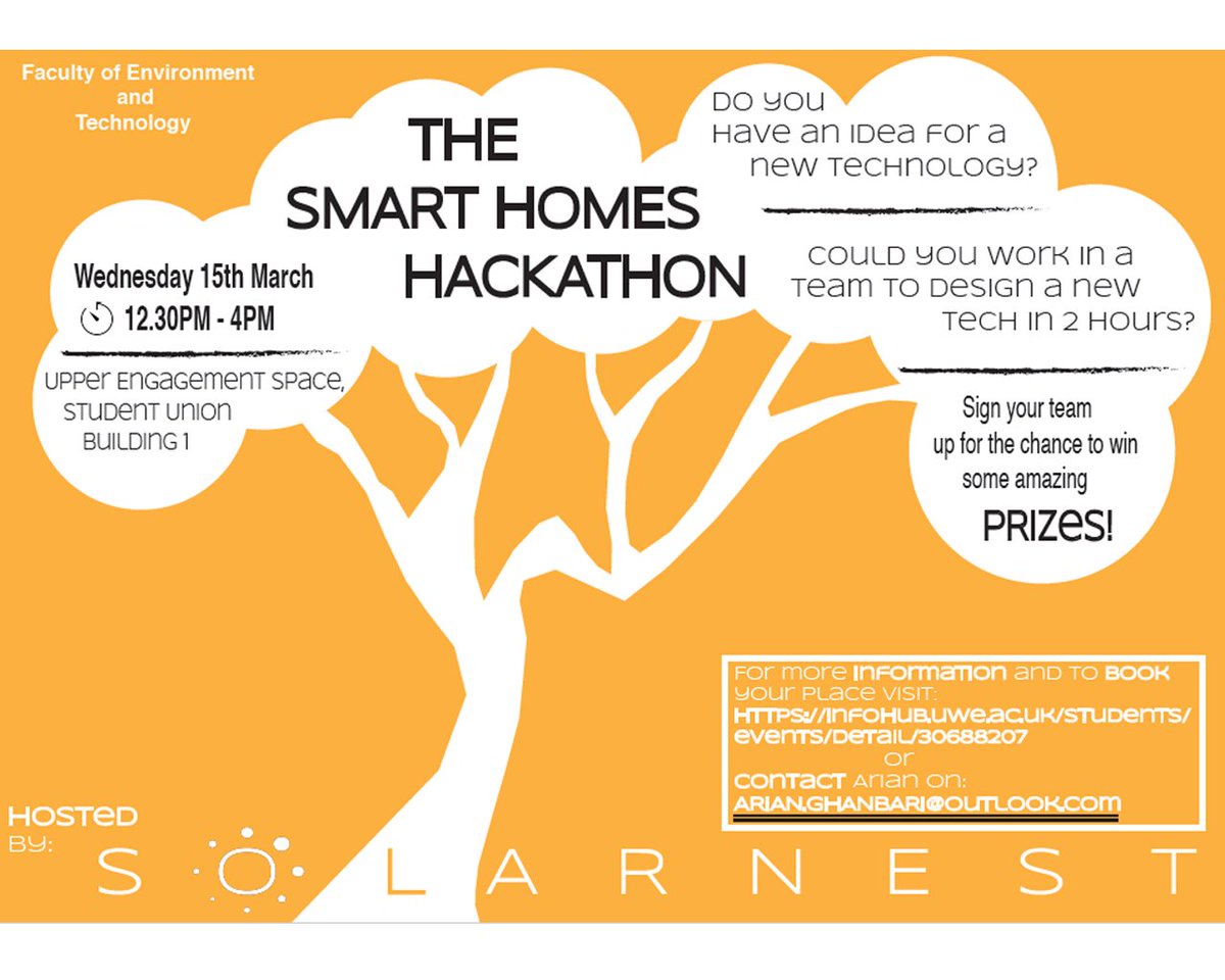 UWEVentures's tweet photo. #Hackathon tomorrow! #solarnest #smarthome #SmartCity https://t.co/QeVLPooPL7