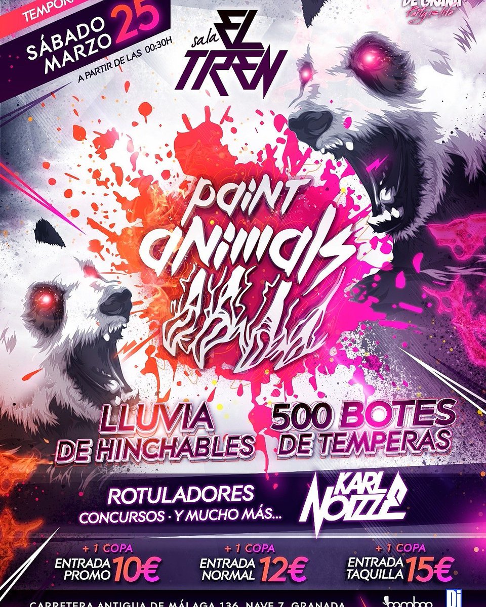 manuelrrpp1's tweet photo. VEN A LA FIESTA MAA SALVAJE PAINT ANIMAL ENTRADAS DE 10 EUROS AGOTADAS!!! https://t.co/4rqkjdpBfY