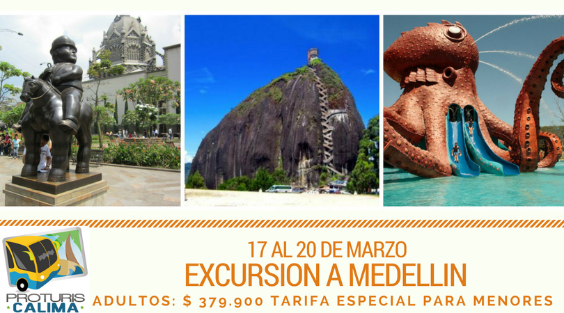 proturiscalima's tweet image. ULTIMOS 5 CUPOS! EXCURSION A MEDELLIN POR SOLO $379.900 del 17 al 20 de Marzo. Reservas 6543308 cel / wa 3136862013. PROTURISMOCALIMA.COM