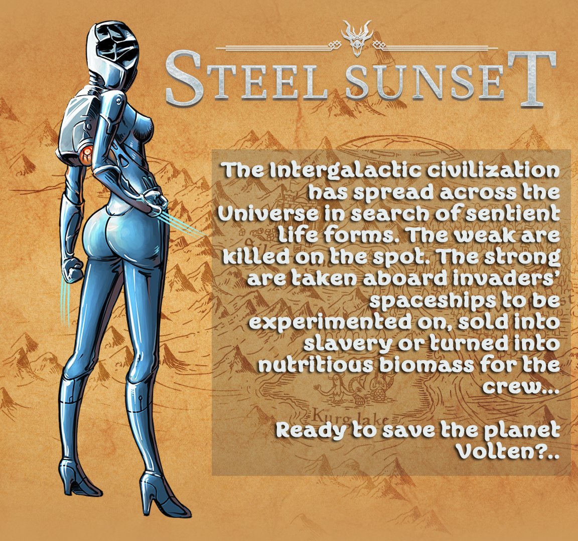 Kometa_Red's tweet photo. Dwarf Dargut is waiting for you... Help him! Read and play! #thesteelsunset #gamedev #indiegame #indiedev https://t.co/d5opUnzztq https://t.co/C7deIL695m