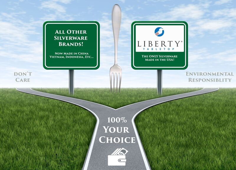 LibertyTabletop's tweet photo. Your choice counts save our plant and protect #environment. Visit us at https://t.co/kDEuD2YPMH #silverware 100% #madeinUSA https://t.co/JMo4GnOmw5