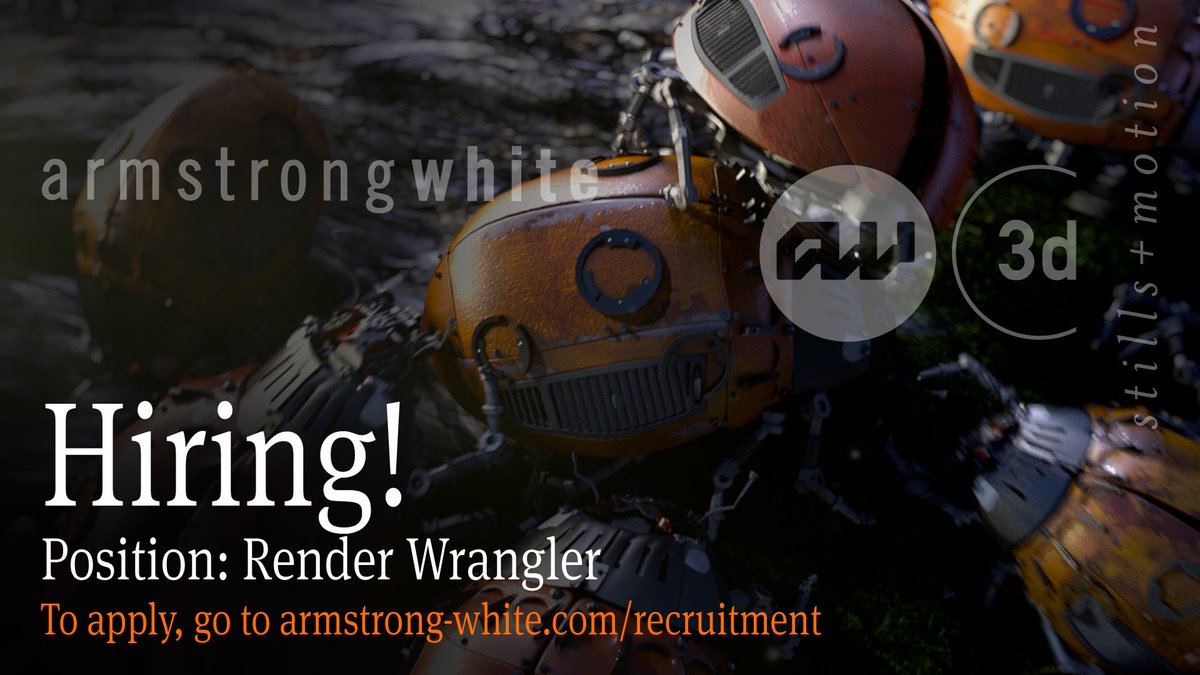 armstrongwhite's tweet photo. We are currently looking for Render Wranglers

Visit the recruitment page and fill out the online application:

https://t.co/JYMwOtBmDv https://t.co/c8YJgiabV3