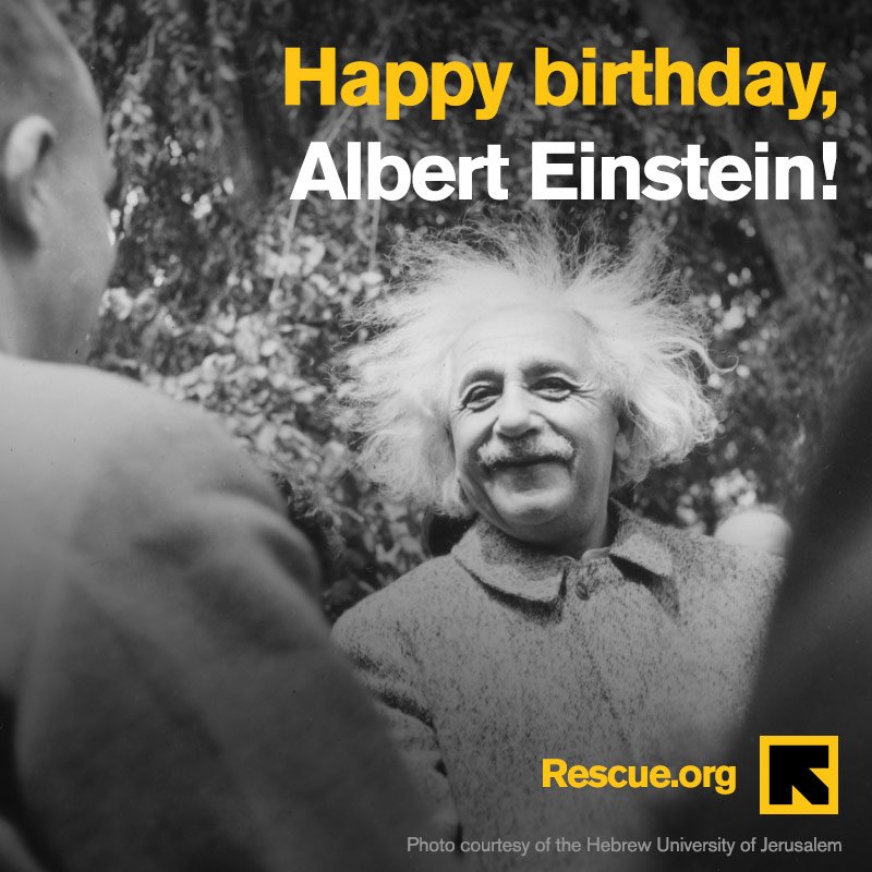 Happy birthday to our founder, Albert Einstein! Join us in honoring his legacy today.  #HappyBirthdayEinstein