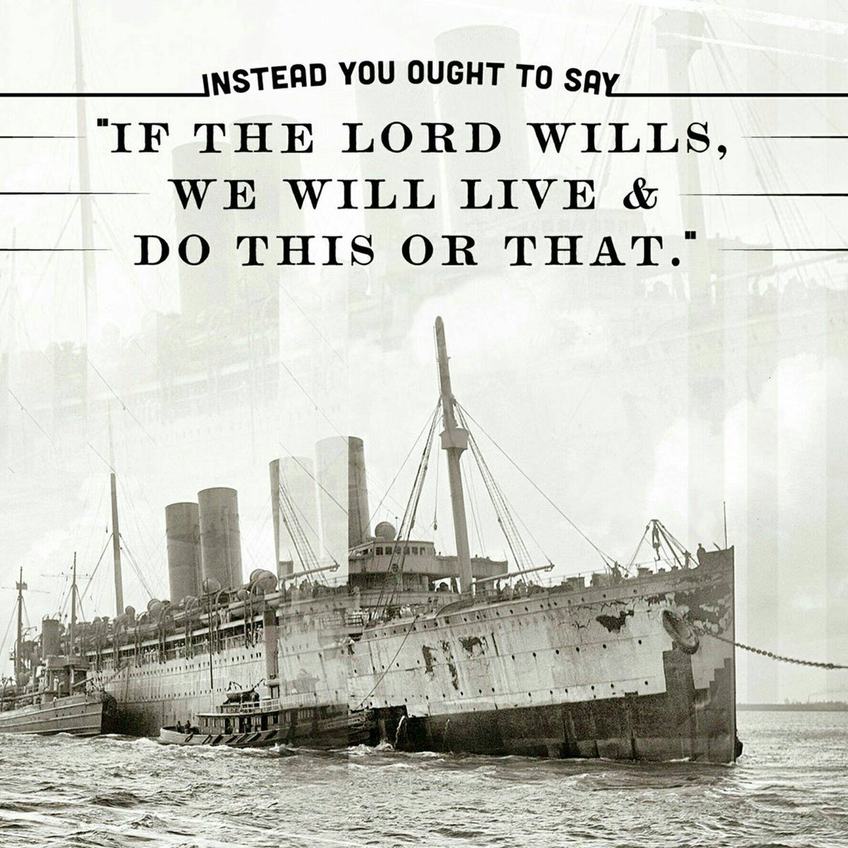 BlaineTerrill's tweet photo. What you ought to say is, “If the Lord wants us to, we will live and do this or that.”
James 4:15 NLT
https://t.co/8AMFb0EIyf https://t.co/YeZQ9gVA5A