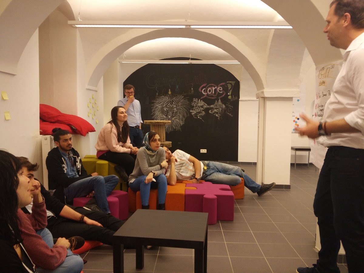 XCrusat's tweet photo. #EntrepreneurshipJourney with @MarMartinezDiaz and Alex Kaatz at #CreativityLab @KU_Leuven #InnovationJourney #EnergyforSmartCities https://t.co/hH36omN2Vx