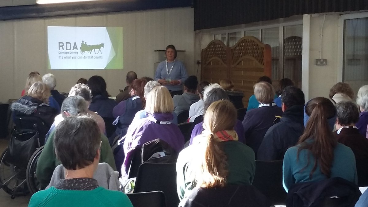 Back in the warm, disability awareness with Elizabeth Beckerlegge <a href="/RDAnational/">Riding for the Disabled Association (RDA)</a>