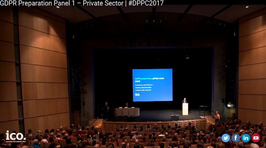 ICOnews's tweet photo. Private, public, and third sector GDPR preparation panels from #dppc2017 can be viewed here: https://t.co/3fVgDTLnv8 #ukbizhour #bizhour https://t.co/0UzTAq0Zsr