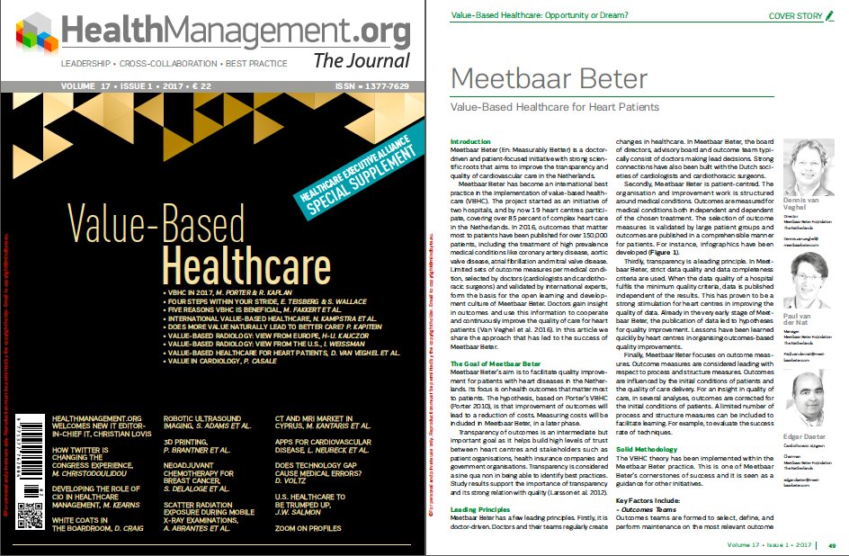 Meetbaar Beter to implement  #VBHC in  #cardiology <a href="/ManagerDennis/">Dennis van Veghel</a>  <a href="/paulbastiaan/">Paul van der Nat</a> iii.hm/8sg