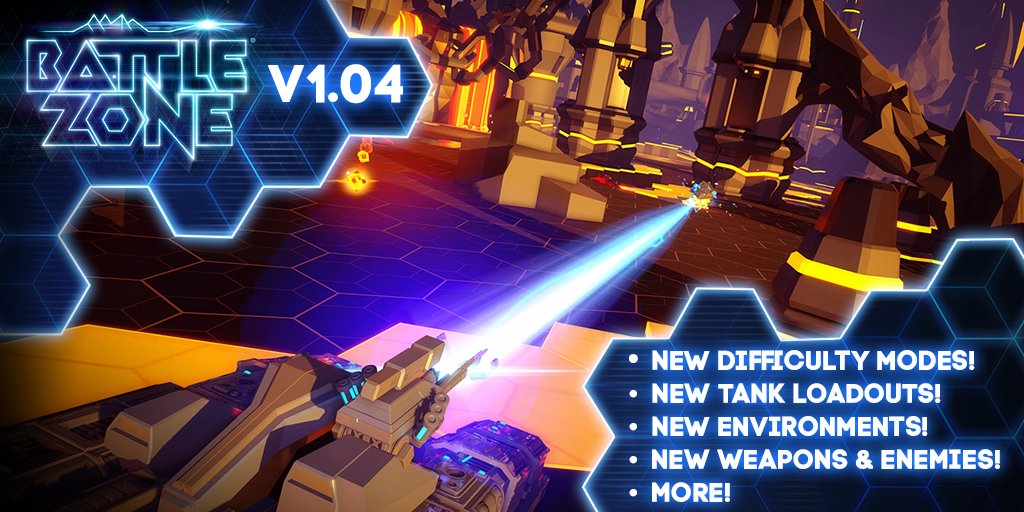 *Attention pilots* The latest #Battlezone patch on #PlayStationVR is OUT NOW &amp; adds a tank load of FREE new content – Download it now! #VR