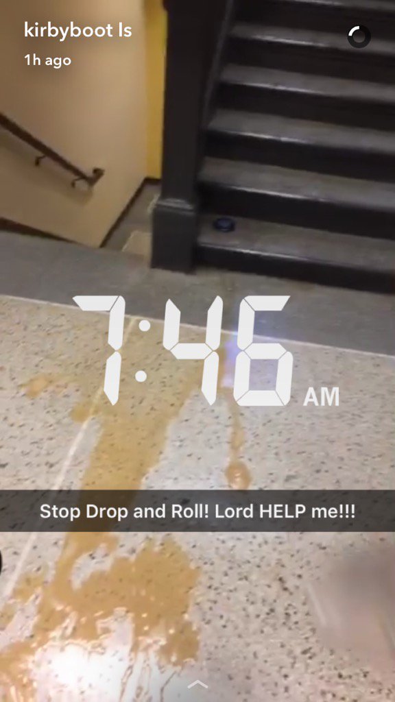LarryMondello2's tweet photo. Literally dropped my ☕️and watched it bounce down the steps..and then explode! #HeyCouldveBeenMe! #FOREcryingOutLoud https://t.co/4FycUDVTq4