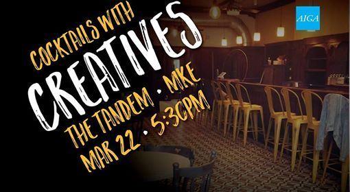 aigawisconsin's tweet photo. Join us next Wednesday for drinks, networking and fun at The Tandem in Milwaukee! RSVP for Cocktails with Creatives: https://t.co/Wk5cQLUVMq https://t.co/aFYyX1HymN