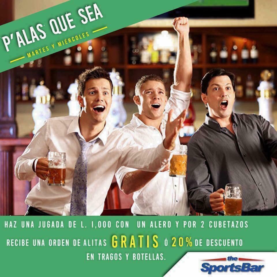 TheSportsBarHn's tweet photo. 😎Los aleros siempre estamos ¡P'ALAS QUE SEA! y venir a #TheSportsBar a pronosticar juntos no es la excepción. #Promos #VeníJugáGaná https://t.co/3hMY3zUic6