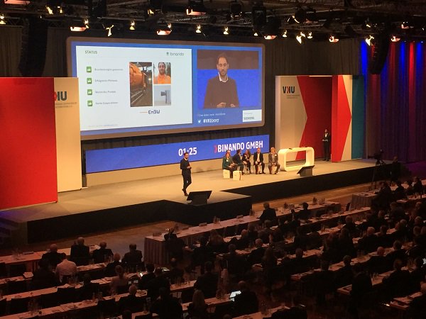 VKUonline's tweet photo. Bis in den Innovation Pitch haben es geschafft: @pixolus, @leaf_republic, #vestaxx, #Enersolve und #Binando. Wir wünschen euch viel Erfolg! https://t.co/edUYnUV68w