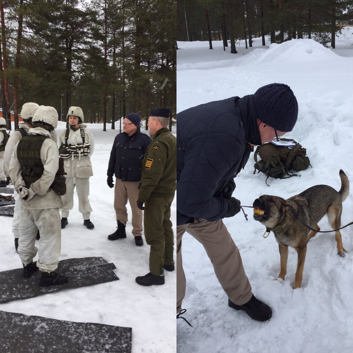 Försvarsminister Peter Hultqvist på förbandsbesök på F21 och första helikopterskvadron
