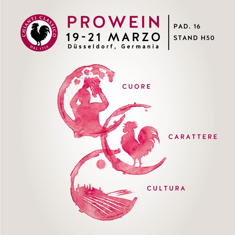 chianticlassico's tweet photo. Pronti per il ProWein? Noi sì. Ci vediamo a Düsseldorf. Padiglione 16, Stand H50

#ChiantiClassico #GalloNero #ProWein #vino #eventi https://t.co/eU4fWzZknD