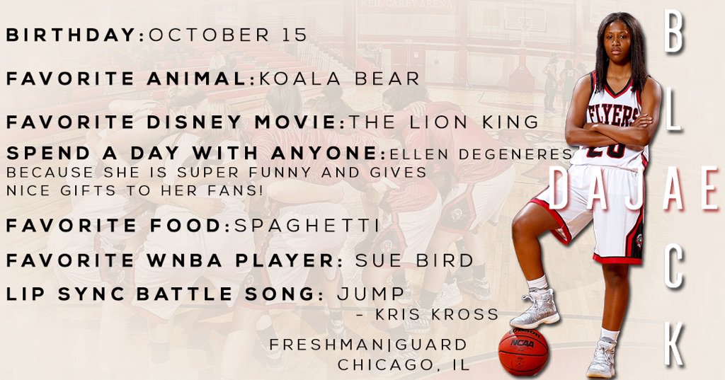 LewisWBBall's tweet photo. Get to know freshman guard @dajaeblack10 #FlightOn #lewiswbb #playerspotlight https://t.co/6UxWrNGYSz