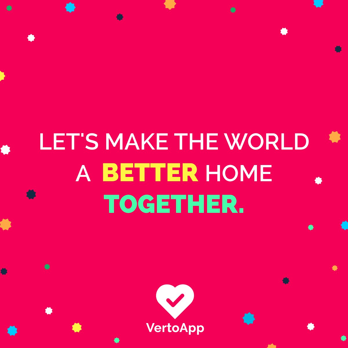 VertoApp's tweet photo. Will you join us in our journey to make the world a better home? Visit https://t.co/jqYPGuMxau #AdsForACause https://t.co/lilFWqAmxr