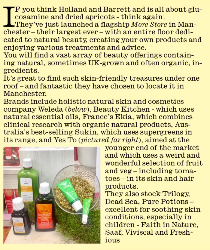 GillPottsOT's tweet photo. Much More to discover @holland_barrett #Manchester new #beauty store @OldhamChronicle @dr_organic @BeautyKitchen 🐌🐲🌿 https://t.co/fvUPZg6aSh