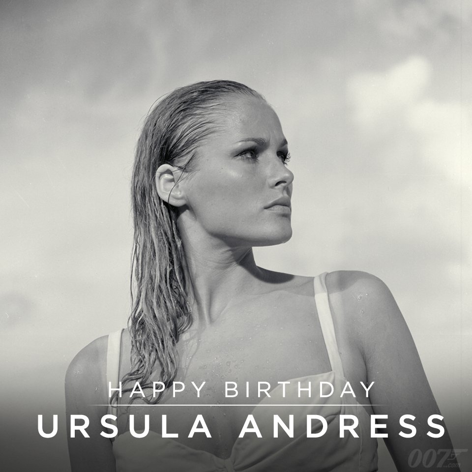 Happy Birthday to Ursula Andress. She played Honey Ryder in DR. NO (1962).  