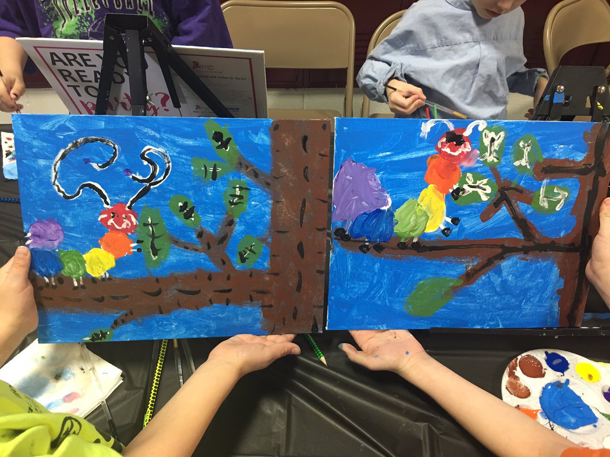 RollaSchool's tweet photo. 1st grade caterpillars. https://t.co/1QUEdjdtyz