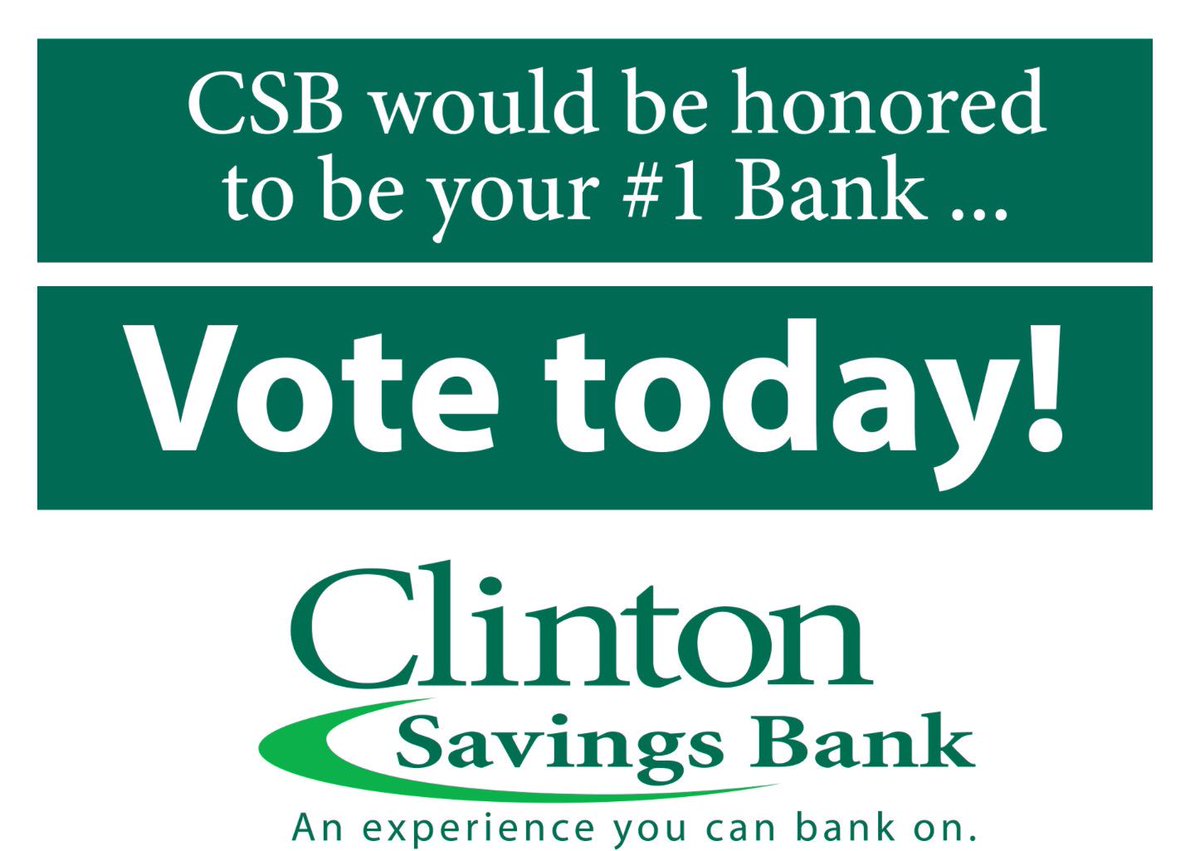 ClintonSavings's tweet photo. We would be honored to be your #1! Vote today! https://t.co/XTDfMXW1jJ #csblovesourcommunity @ClintonItem https://t.co/5EKwIbvLs6