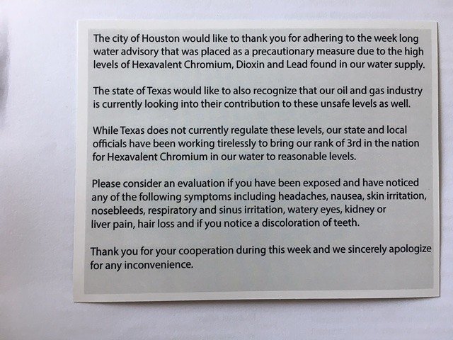 murraytelegraph's tweet photo. These postcards found under hotel room doors at #CERAWeek2017 in Houston (big oil & gas conference) @RedLine_Tacoma https://t.co/myXH0pn5Oo