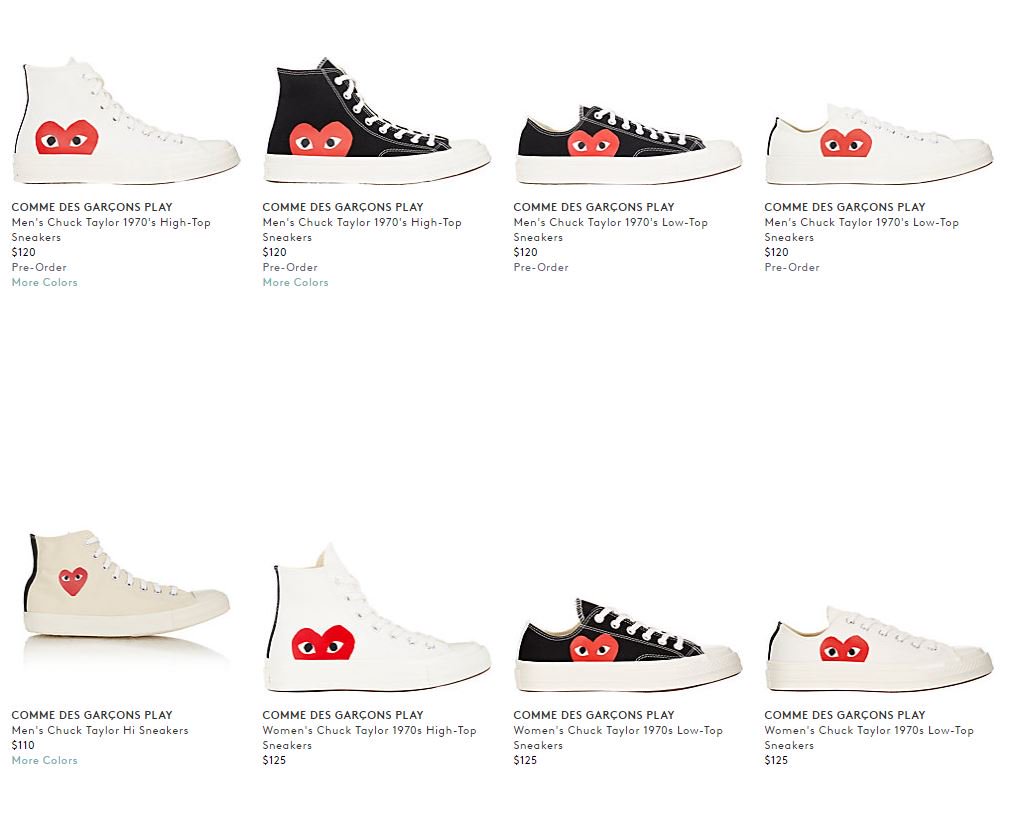 barneys new york comme des garcons converse