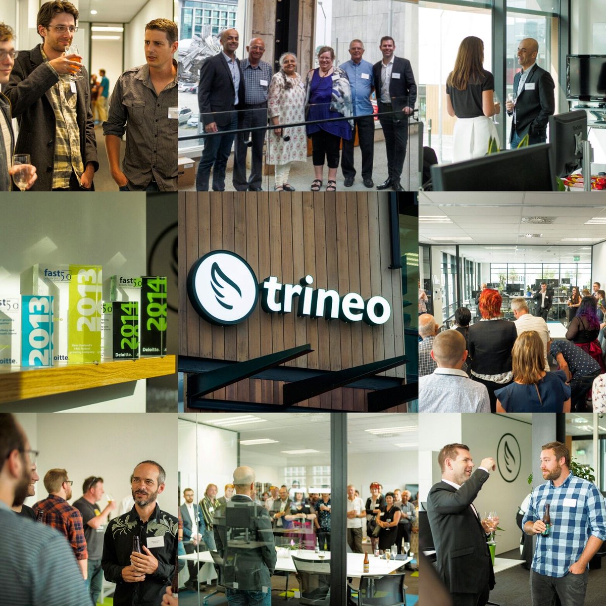 trineoltd's tweet photo. Celebrated our new Christchurch office in the rebuilt CBD. Night of fun, fellowship and reflection. #teamtrineo #6yearslater #wehavewindows https://t.co/i6zg2QuatX