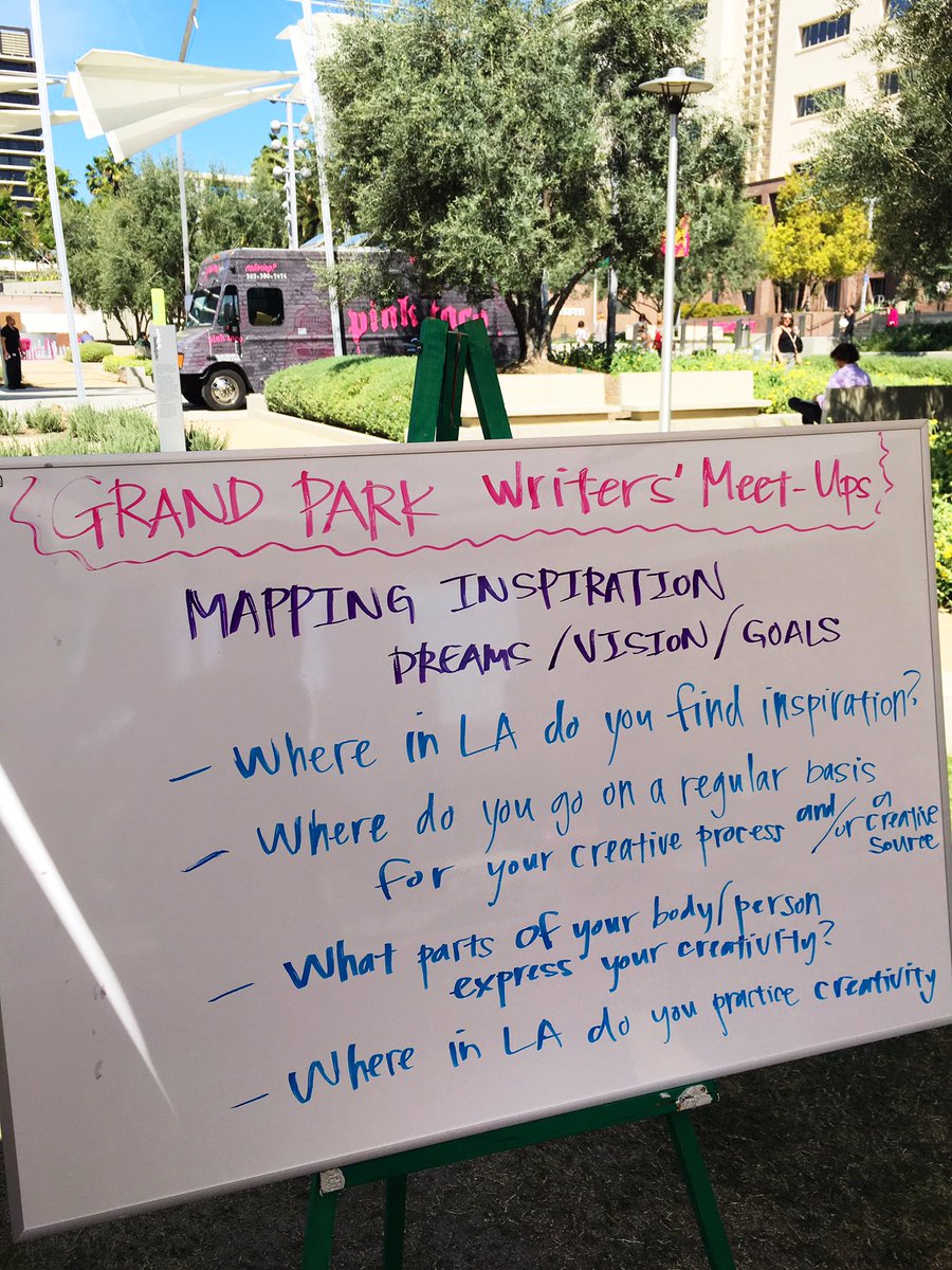 GrandPark_LA's tweet image. Mapping Inspiration 📝 #lunchtime #writersmeetup