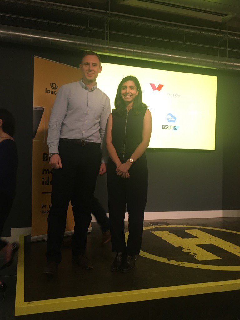 paolacuneo's tweet photo. Congratulations #appfactor winner @vrtu. It was a tough decision to be a judge @EY_TMT @EOY_UK  #eysn https://t.co/fbxpoqJScw